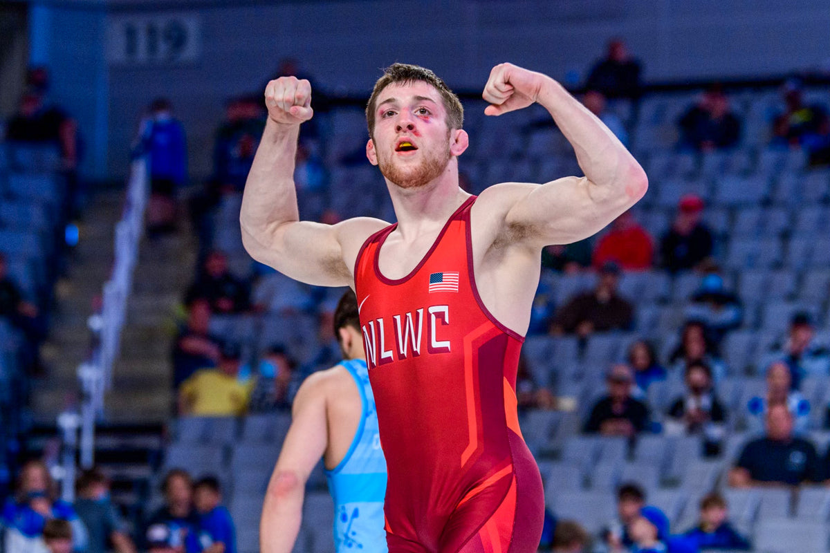 Nick Lee wrestling at the 2020 U.S. Olympic Trials