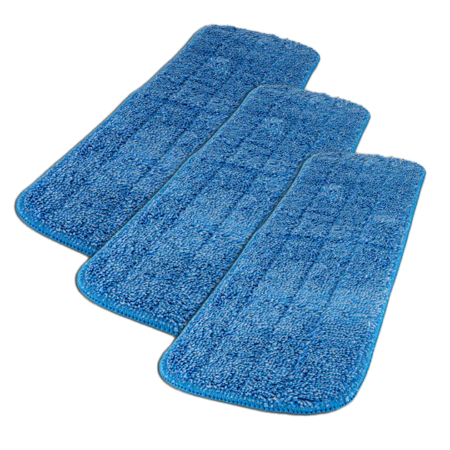 18" Microfiber Wet Mop Pad 3-Pack